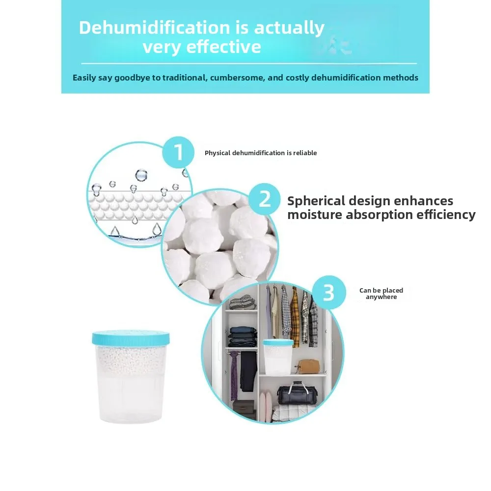 Calcium Chloride Moisture Absorbing Bags Particle Dryer for Dormitory Wardrobe Mold Proof Reusable Supplemental Pack
