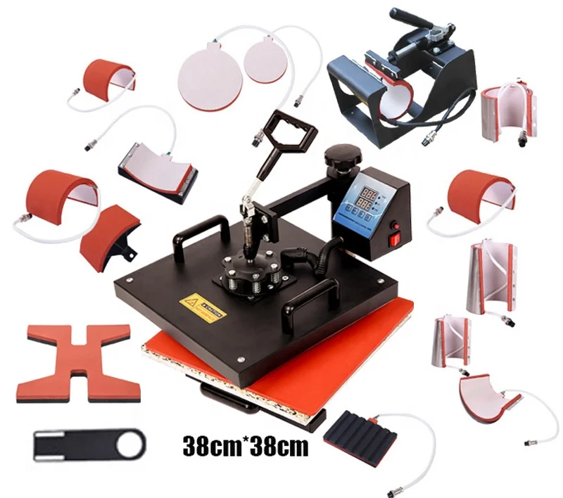 

2026 New Multifunctional 38*38CM 15 In 1 Heat Sublimation Digital Printing Machine Heat Transfer Hot Press Machine