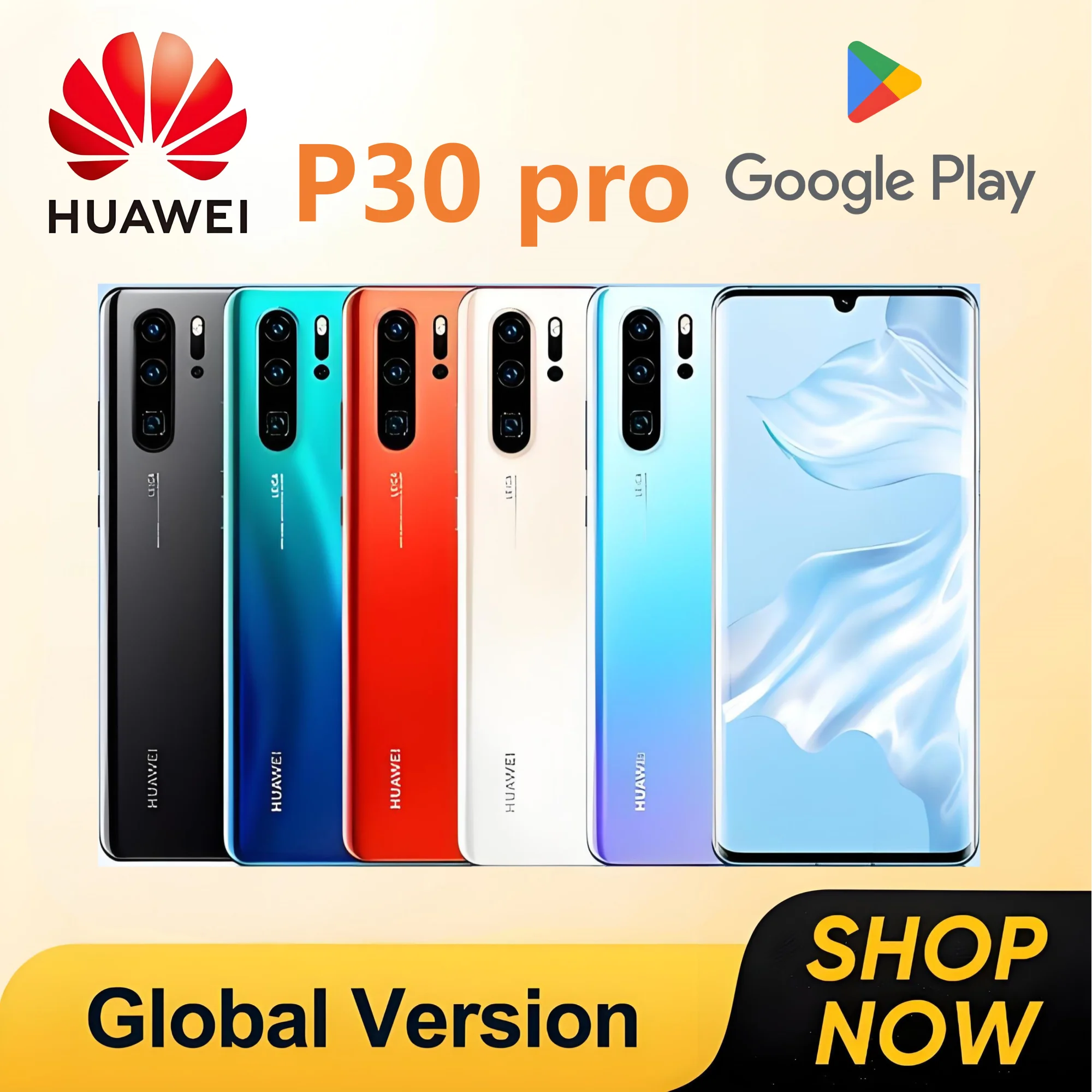 Globális, HUAWEI-P30 -ért, smartphone android, 6.47 hüvelykes, 512GB ROM, 40MP+32MP, cellphones Kettős szám Szimuláció Google kereső Dram Áruraktár Mobil telefonok