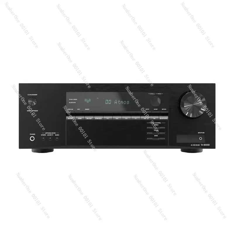 5.2 channel AV amplifier, 8K support, Dolby Atmos, Bluetooth connectivity, home theater audio system, high-fidelity sound,modern