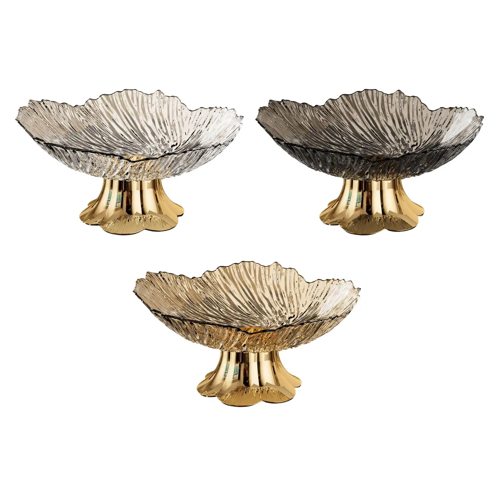 Modern Elegant Pedestal Fruit Bowl Decorative Table Center Tray for Home Kitchen Countertop Party Use
