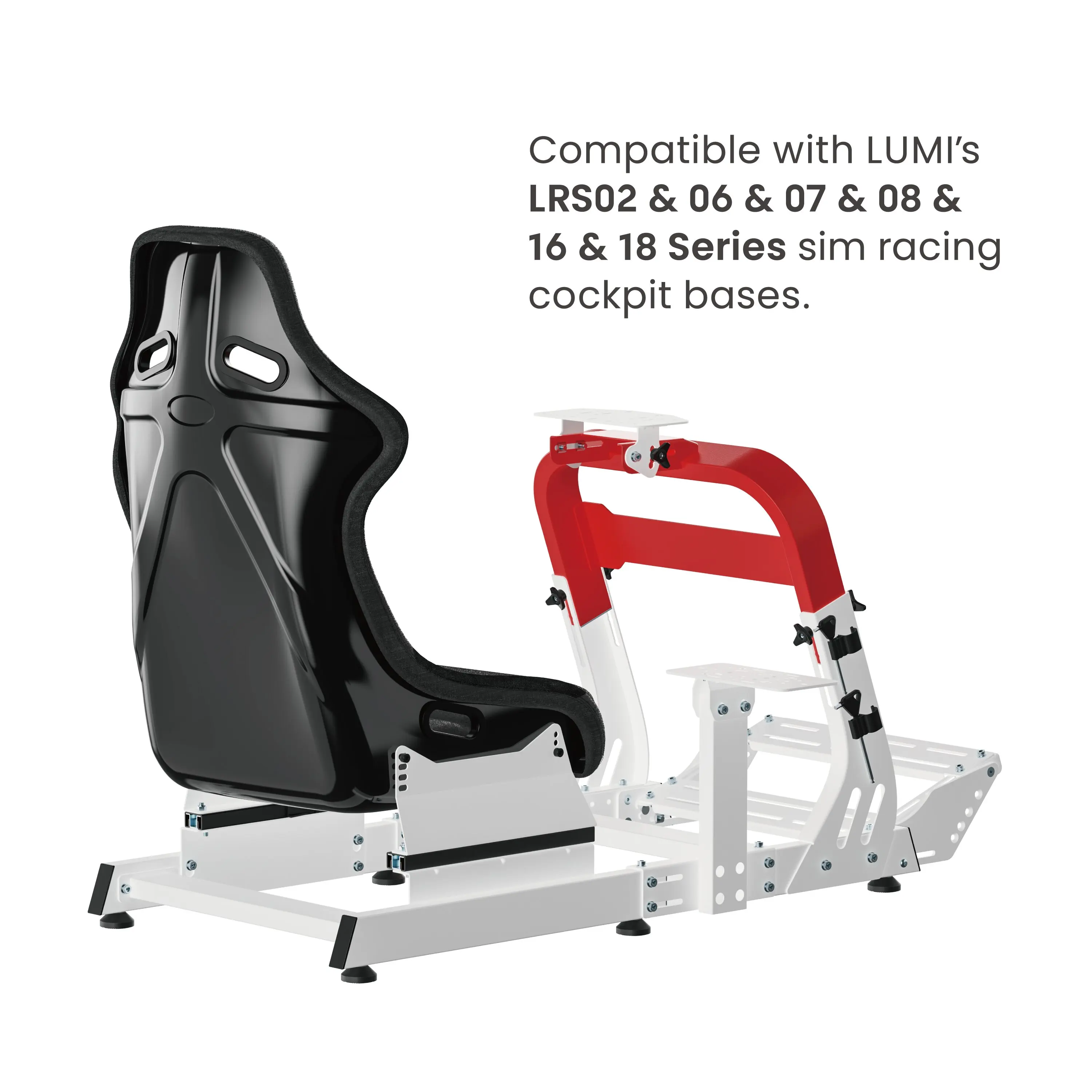 LRA01-BS03 Racing Simulator Gaming Chair Compact-Sized Cotton Fabric Sim Racing Cockpit Bucket Seat For Simulator Bases