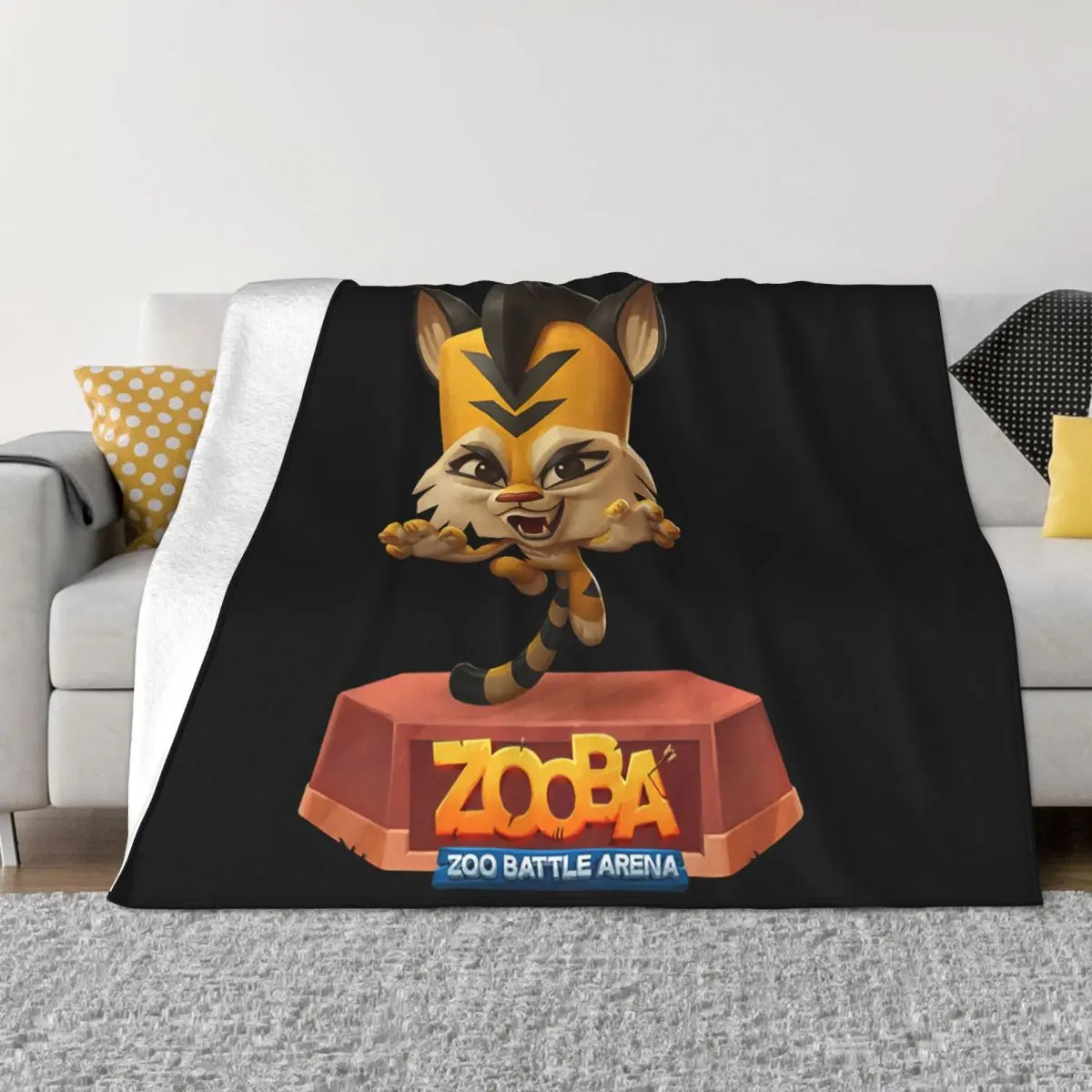 

Nwt 6649 Zooba ZooSoft Fleece Autumn Warm Flannel Cat Throw Blankets For Sofa Office