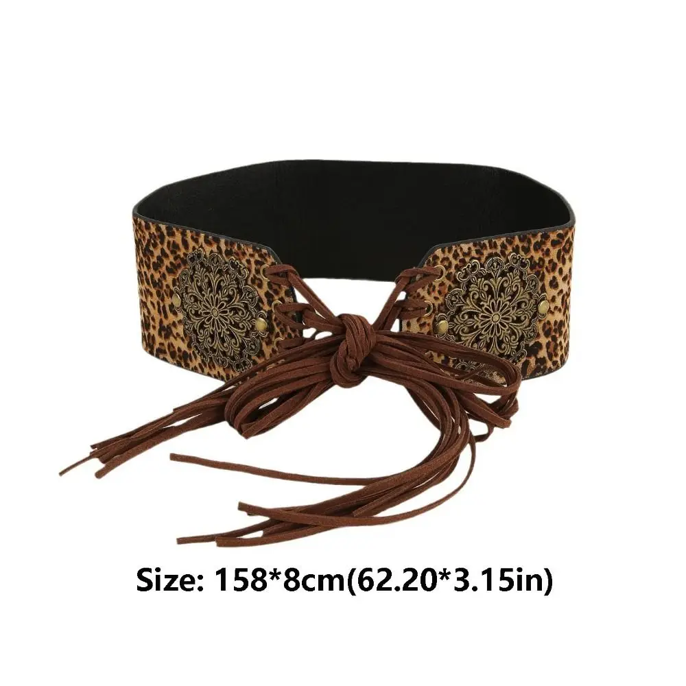 Luipaardprint Y2K Holle Tailleband Koreaanse Stijl Broekdecoratie Splicing Ringen Riem Gesp Rok Accessoires