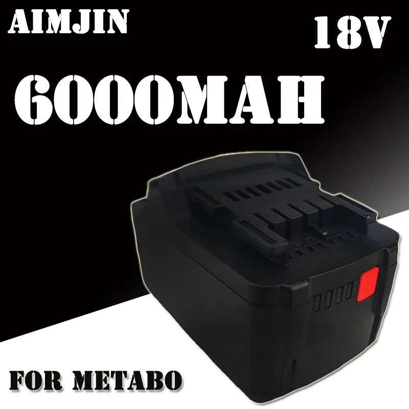 

100% NEW 18V 6.0ah Lithium-ion Battery for Metabo 18V 6000mah Power Tool Cell Driver