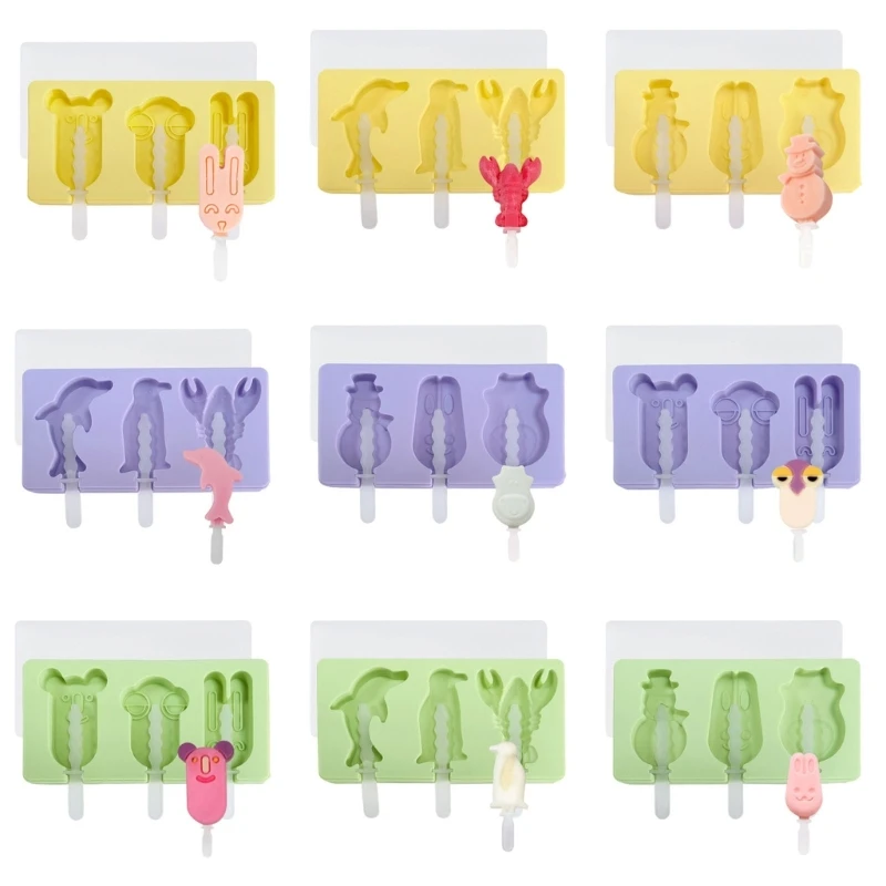 

Snowmans Ice Cream Silicone Mold Pet Series Owl Cake Cheese Mold Popsicle Ice Maker Mould Ice Cream Drop shipping