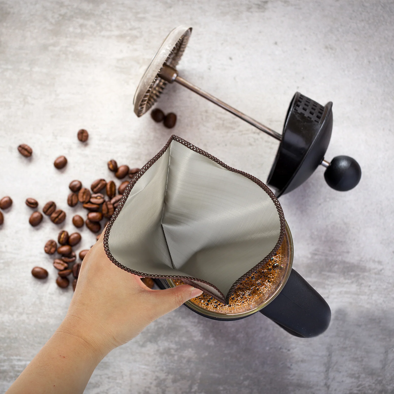 

Coffee Filter Reusable Stainless Steel Fine Mesh Dripper Washable Coffee Making Tool For Home Office Kitchen