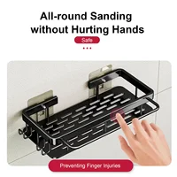 Bathroom Shelf No Drill Wall Mounted Shampoo Bottle Shower Corner Rack Toilet Storage Rack Aluminum Bathroom Kitchen Accessories - Image 5