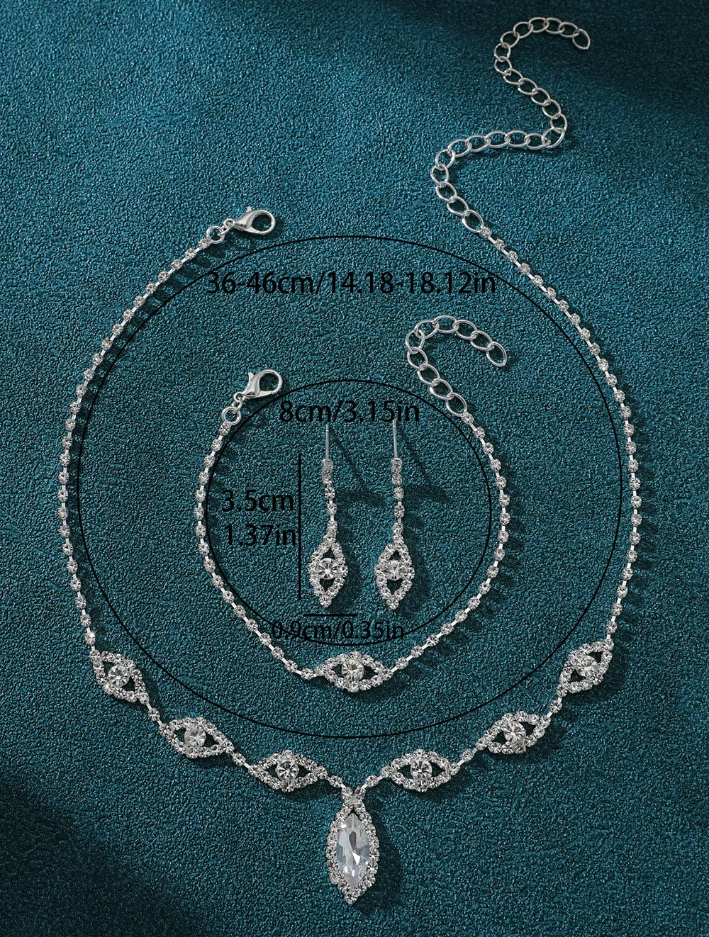 Комплект украшений со стразами и кристаллами, серебряное свадебное ожерелье, серьги, браслет, вечерняя коллекция свадебных украшений для банкета