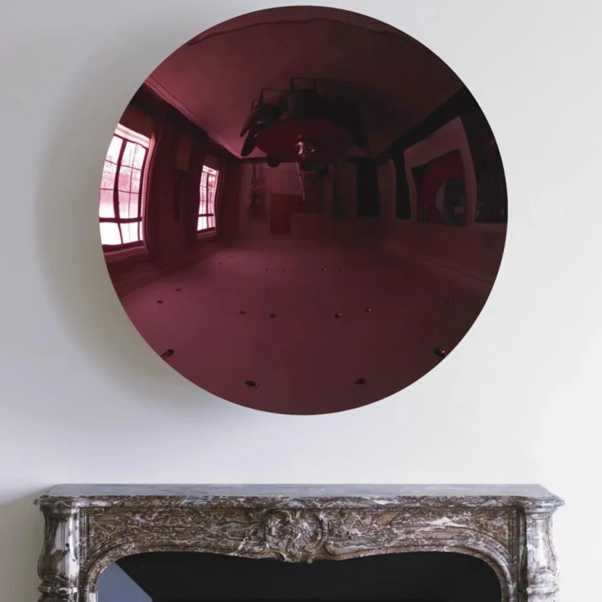 stainless steel round living room sofa background wall  hanging pendant wall decoration art decoration