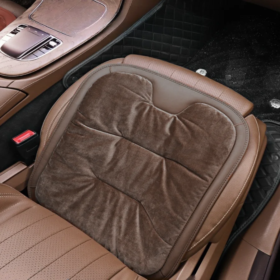 Luxury Soft Plush Car Seat Cushion - Suitable for comfortable and warm flannel cushions in winter, car interior accessories