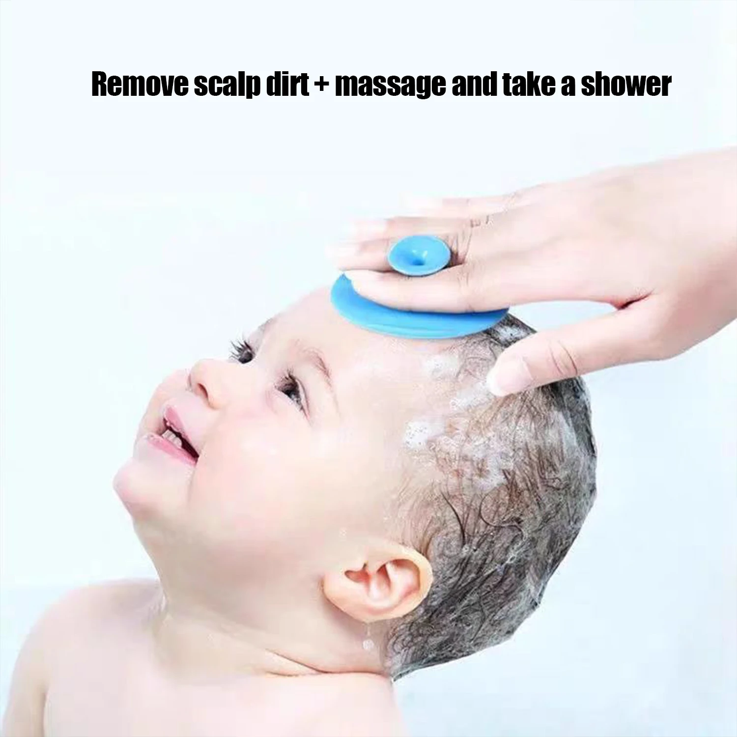 

1 шт. Детская силиконовая щетка для шампуня подходит для детского купания, мытья головы, массажной щетки, протирания и расчесывания.