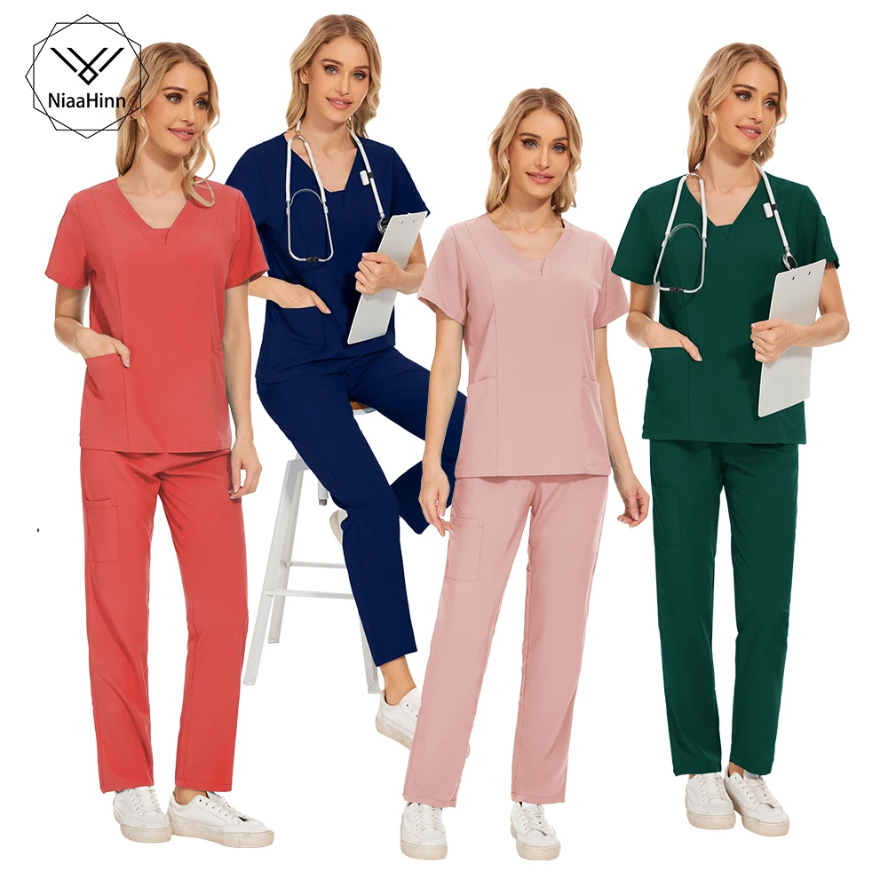 Verpleging Medische Scrub Nieuw Uniform Ziekenhuis Unisex Arts Verpleegkundige Werkkleding Lab Speciale Uniformen Medische Accessoires Werkkleding