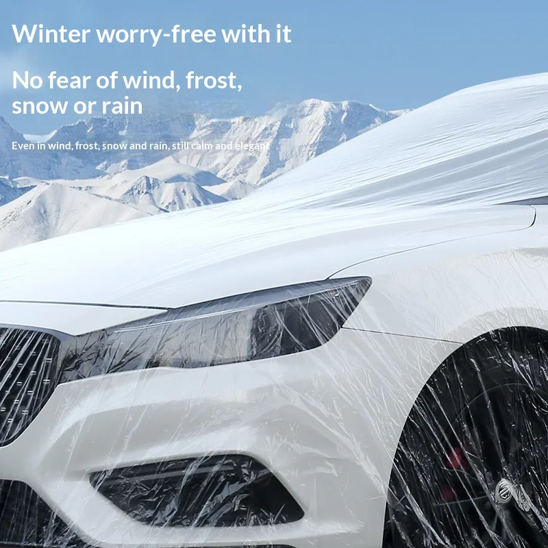 Disposable Cover for Car, Sunscreen, Rainproof and Dust Cover, Full Cover for Car Clothes, Sunshade Cover, Anti-Hail image 3
