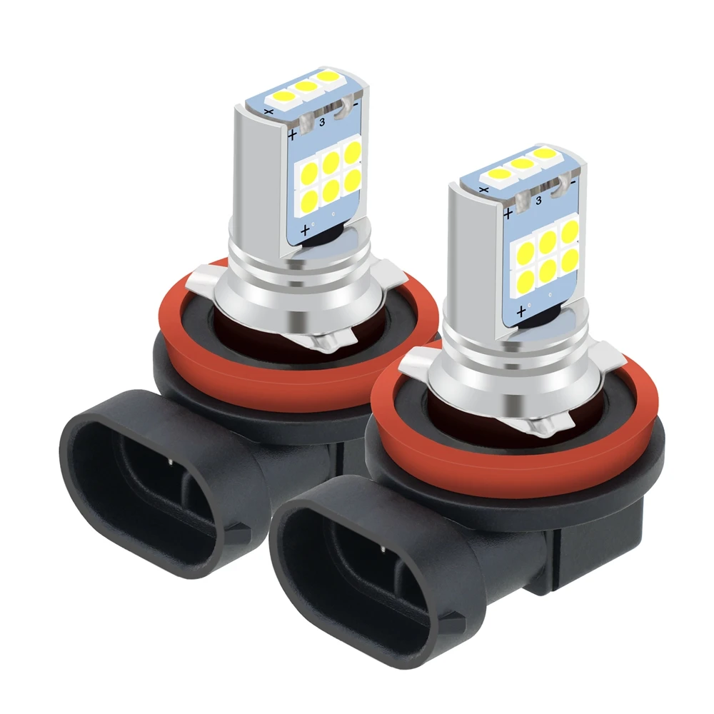 2Pcs H11 LED H8 Led Bulbs P13W PSX24W 9006 HB4 High Quality Auto Anti Fog Lamp Car Driving Running Light Golden Yellow White 12V