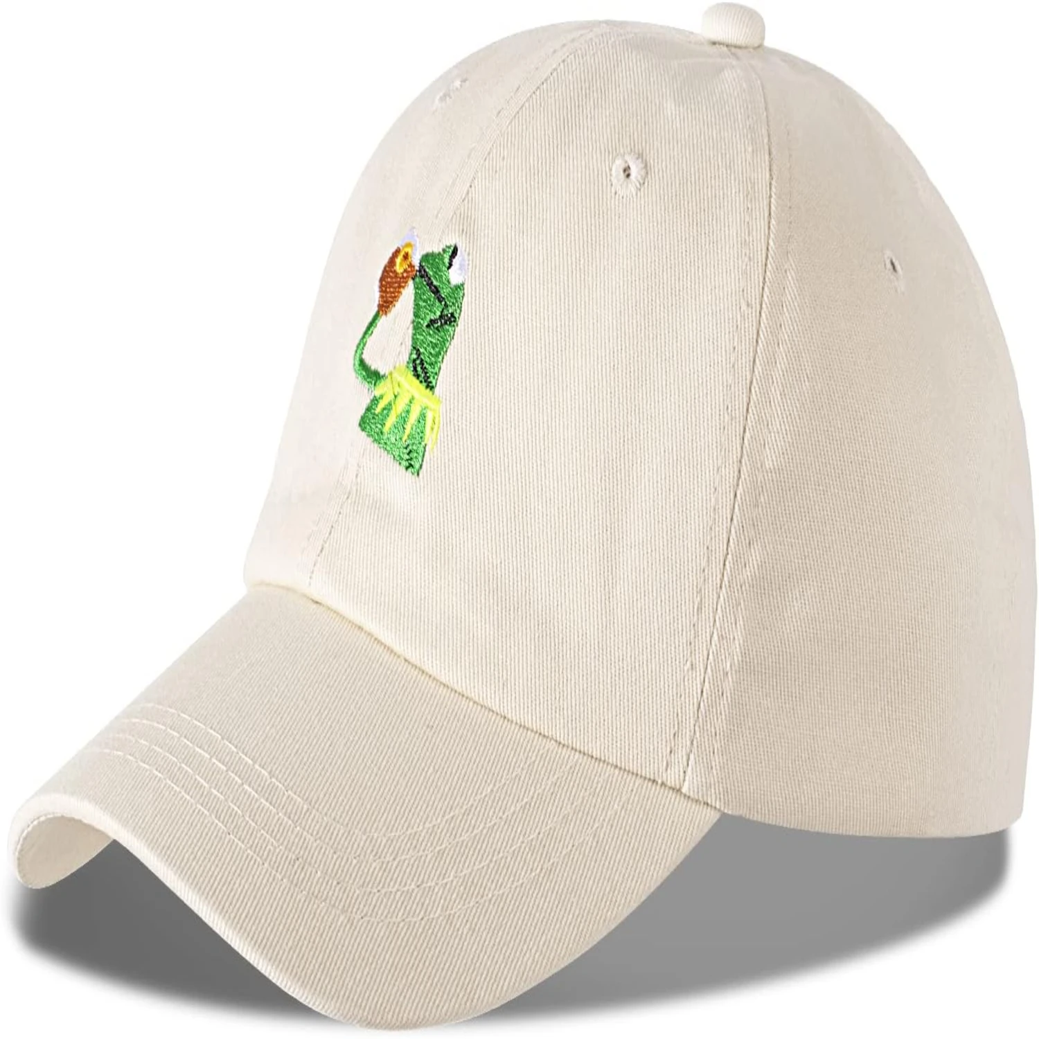 Upgrade your closet with a chic, elegant, and fashionable Embroidered Kermit The Frog Classic Baseball Dad Trucker Hat - Providi