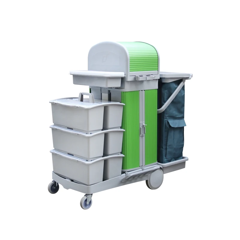 Quality Industrial Mopping Bucket Janitorial Cleaning Trolley Truck With Wheels For Office Building Restaurant Hospital