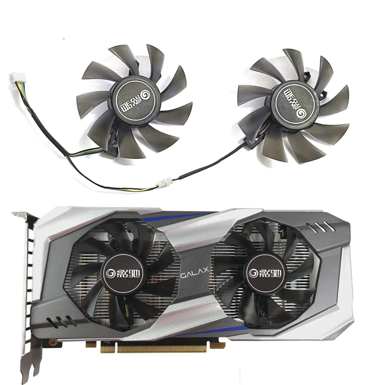 75MM 4PIN GA82S2H T28015SH GTX 1060 Gpu Fan, For Galaxy GTX 1060 1050 960 950 、 KFA2 GTX 1060 Video Card Cooling Fan