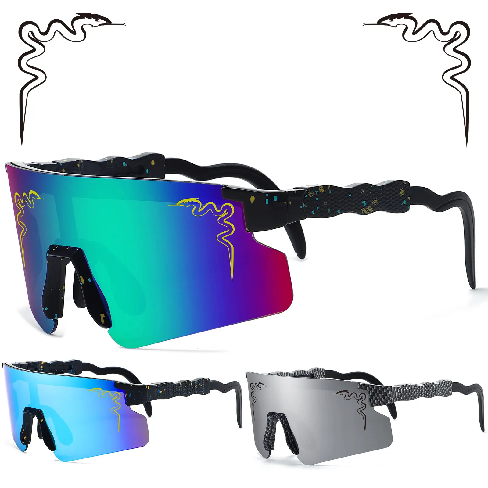 Brand New Sunglasses Men Outdoor Cycling Glasses Sport Baseball Softball Goggles Women PITS OCTAL VIPERS TRABEC Bike Eyewear