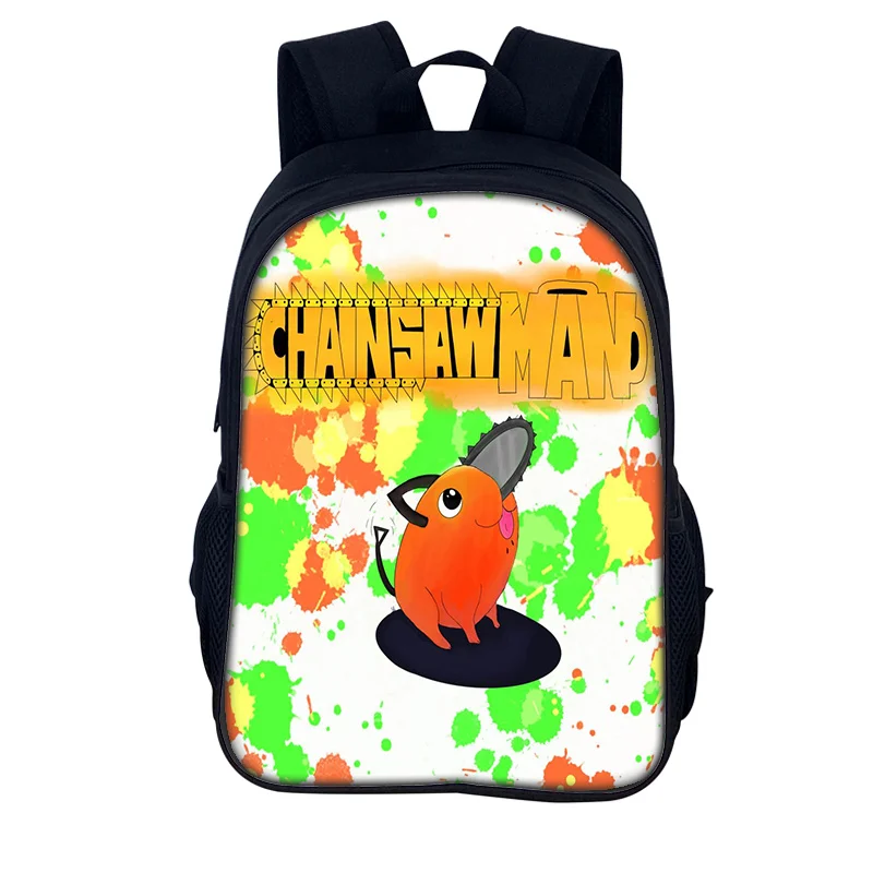 Chainsaw Man Kids Backpack School Bag 40cm/15.7inch Backpack Lightening Zipper Backpack Book Bags for Boys Girls Best Gift