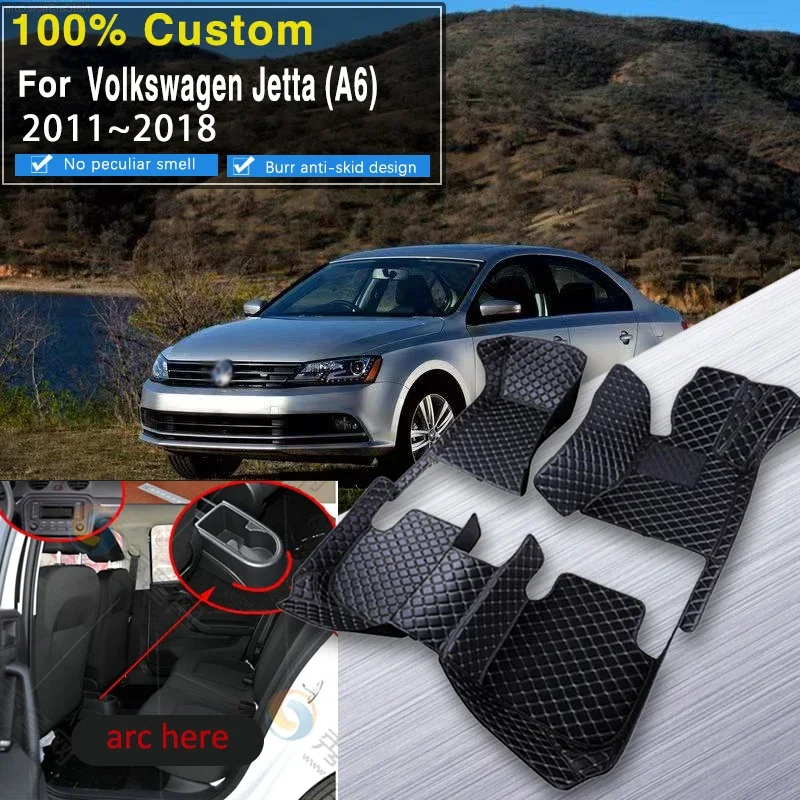 

Quality RHD Non-hybrid Vehicle Car Mats Floor For VW Volkswagen Jetta Vento A6 1B 2011~2018 Waterproof Floor Mat Auto Carpet Car