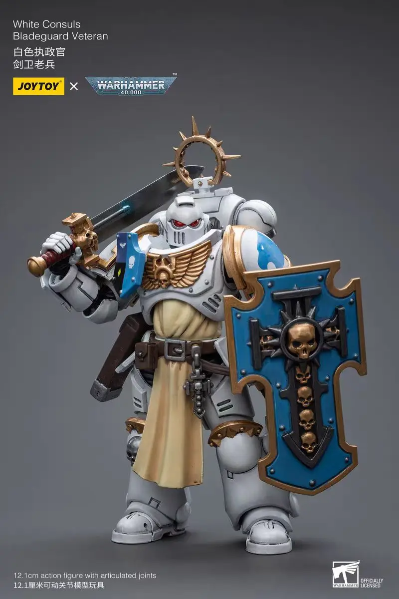 

【In Stock】JOYTOY Warhammer 40K White Consuls Bladeguard Veteran 1/18 Action Figure Model Toys Ornaments