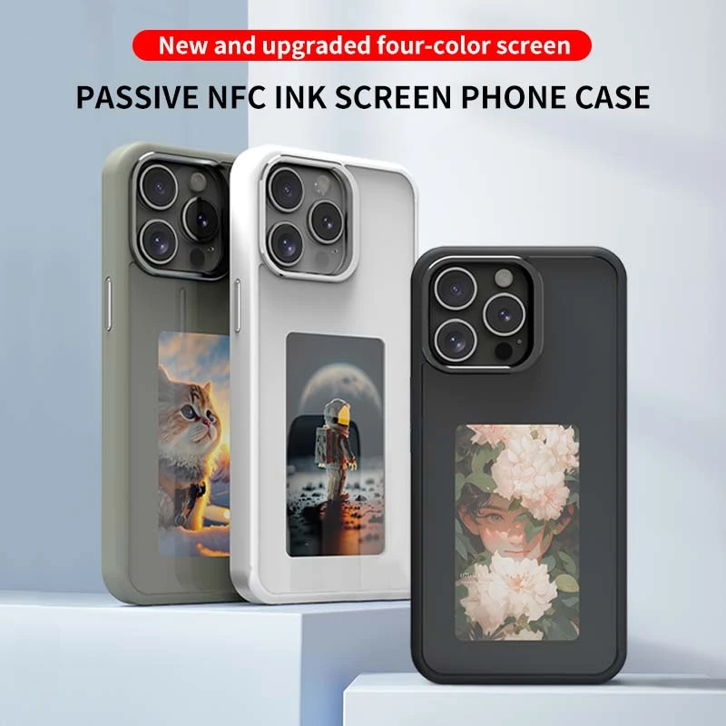 

New Generation Diy Smart AI Four-Color Ink Screen Projection Phone Case For Iphone 13 14 15 Pro Max High End Frosted Case Nfc