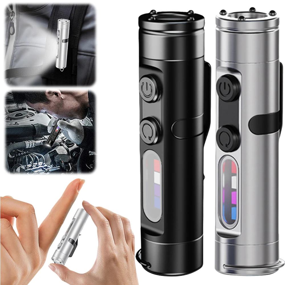 Taclite Mini linterna de emergencia linterna táctica LED magnética recargable EDC luz fuerte lámpara LED para acampar al aire libre