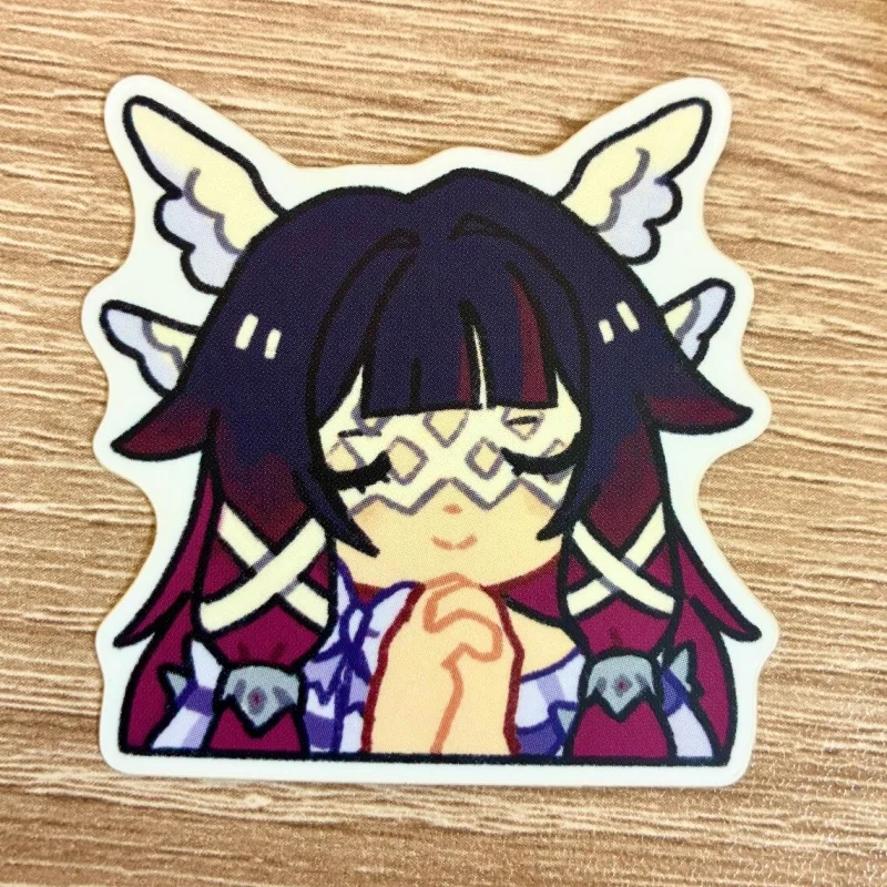 Genshin Impact Columbina Fatui Harbinger Sticker, Cosplay Accessory Waterproof Vinyl Sticker for Skateboard Notebook Phone Case