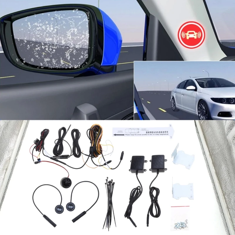 Car BSD Blind SpotRadar Detection System Microwave Sensor Change Lane Driving Assistance Reversing RadarSensor Universal