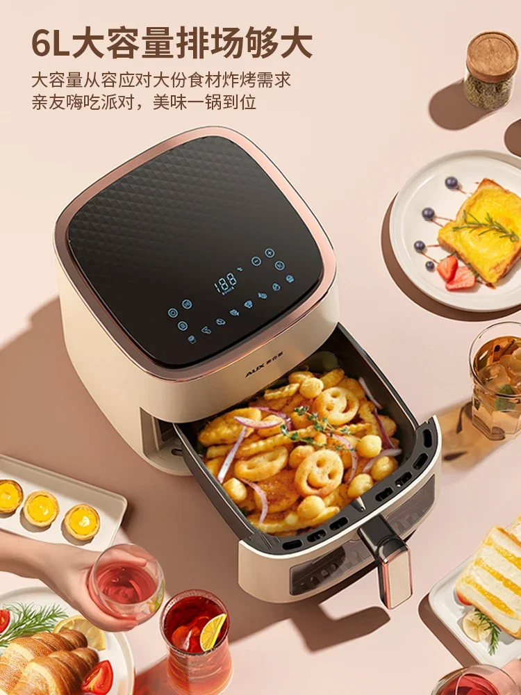 Air fryer household new intelligent large-capacity visual no-turn-over oil-free multi-functional electric oven machine