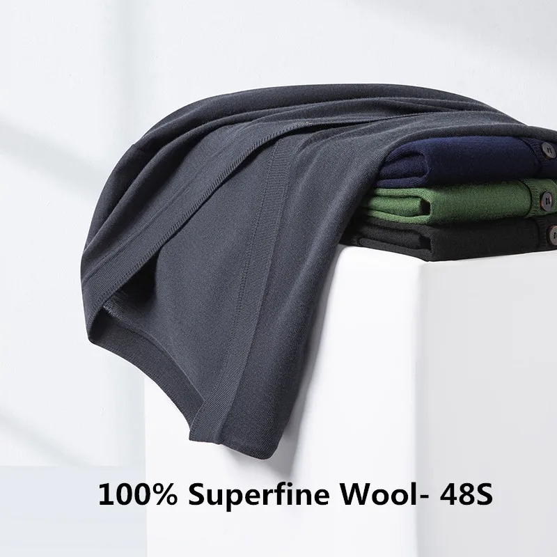 Real Good 100% Worsted Wool Knit Coat 2026 Spring Superfine Wool Thin Cardigan Single Breasted Sheep Wool Knitwear Long Sleeved