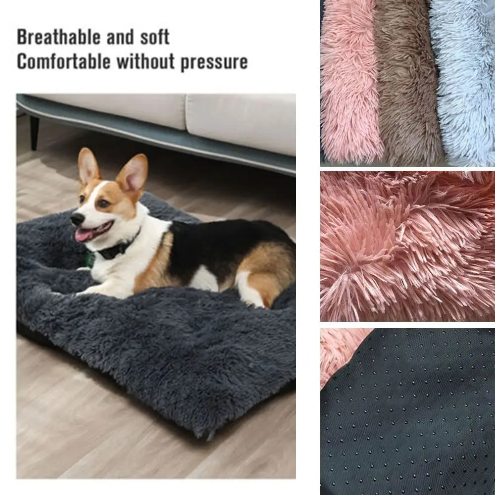 Comfy Calming Anti Anxiety Pet Supply Kennel Accessories Cushion Mat Pet Plush Beds Dog Cat Beds Dog Bed Mat