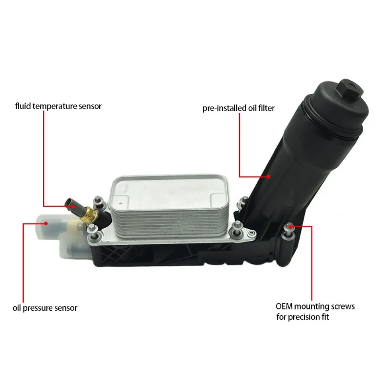 For 11-13 Dodge Chrysler 3.6L Engine Oil Cooler Filter Housing 5184294AE