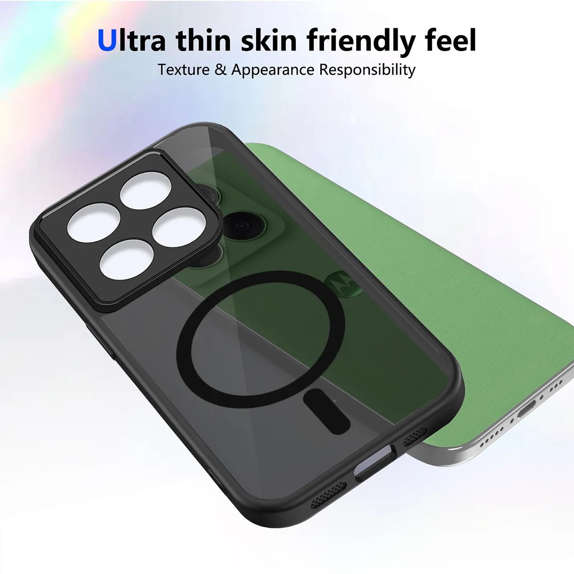 

For Motorola Edge 60 Stylus Case New Luxury Transparent Black Magnetic Anti-fall Cover For Moto G Stylus 5G Shockproof Funda