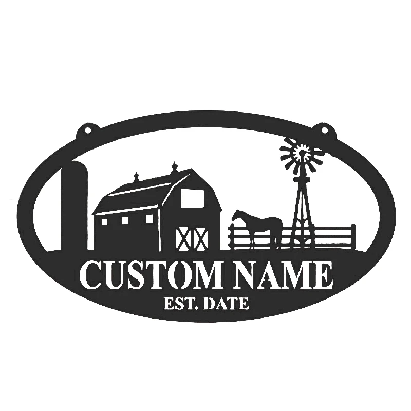 Customized Sheet Metal Laser Cutting Farm Label Name Decorative Indication Guidance Function Art Cutting Aluminum Stainless