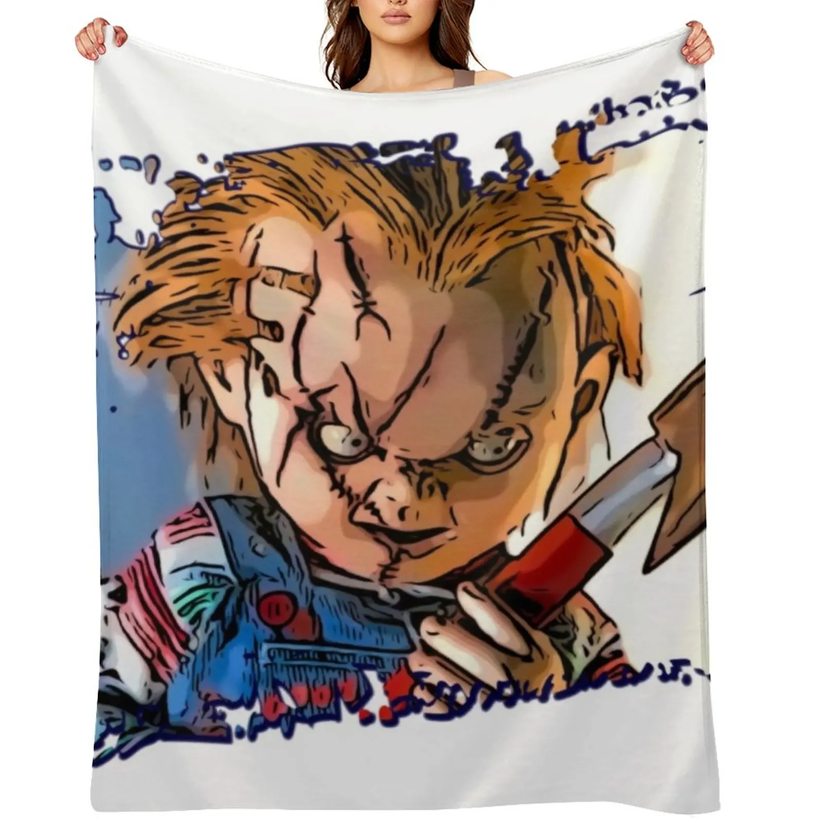 

Chucky Child's Play doll Throw Blanket heavy to sleep Camping Heavy blankets and throws Blankets