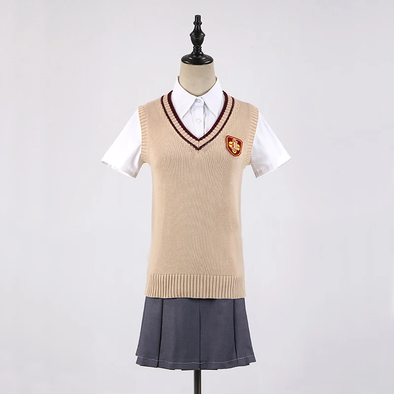 Anime To Aru Kagaku no Railgun Mikoto Misaka Cosplay School Uniform Full Set Girl's Halloween Costumes Custom-made