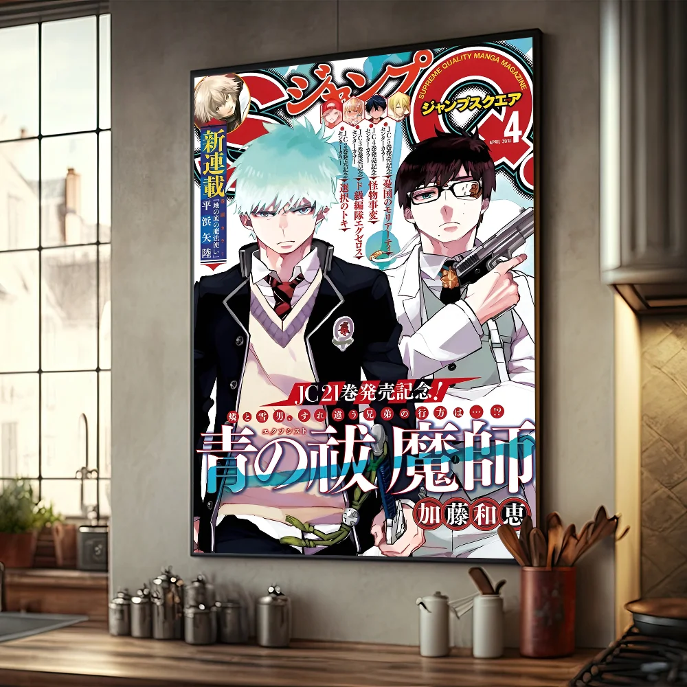 Blue Exorcist  Classic Vintage Posters Waterproof Paper Sticker Coffee House Bar Home Decor