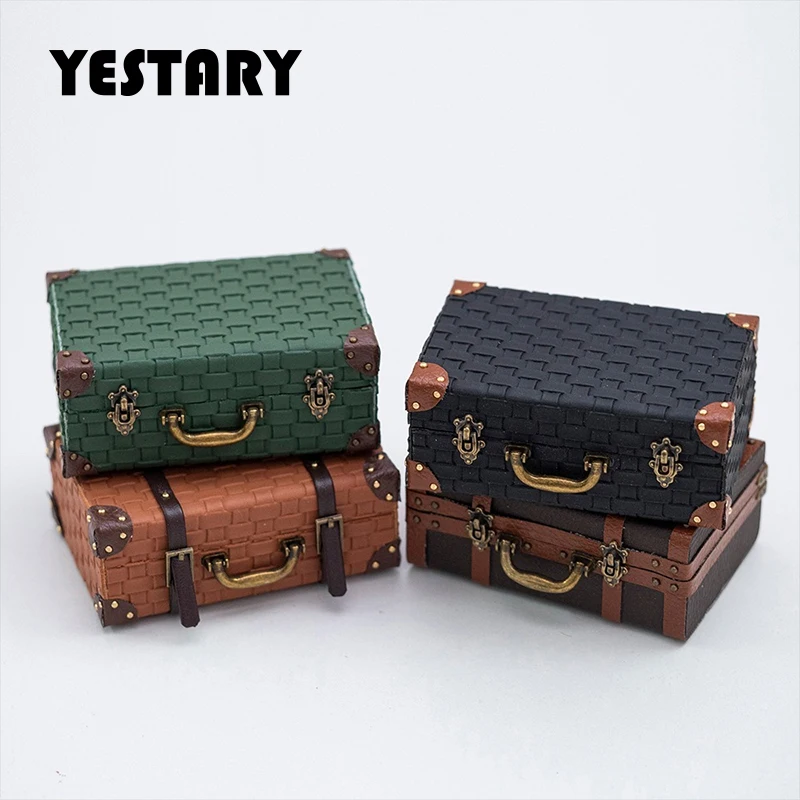 

YESTARY BJD Doll Accessories Suitcases For BJD 1/6 Ob22 Ob24 Blythe Dolls Outgoing Bags Vintage Woven Suitcase Miniature Items