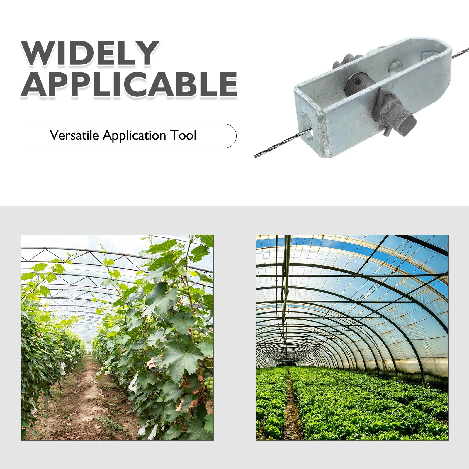 Heavy Duty Steel Wire Tightener Heavy Duty Wire Tensioner for Fence Vineyard Garden Farm Iron Fencing Reinforced Jaw Anti Slip