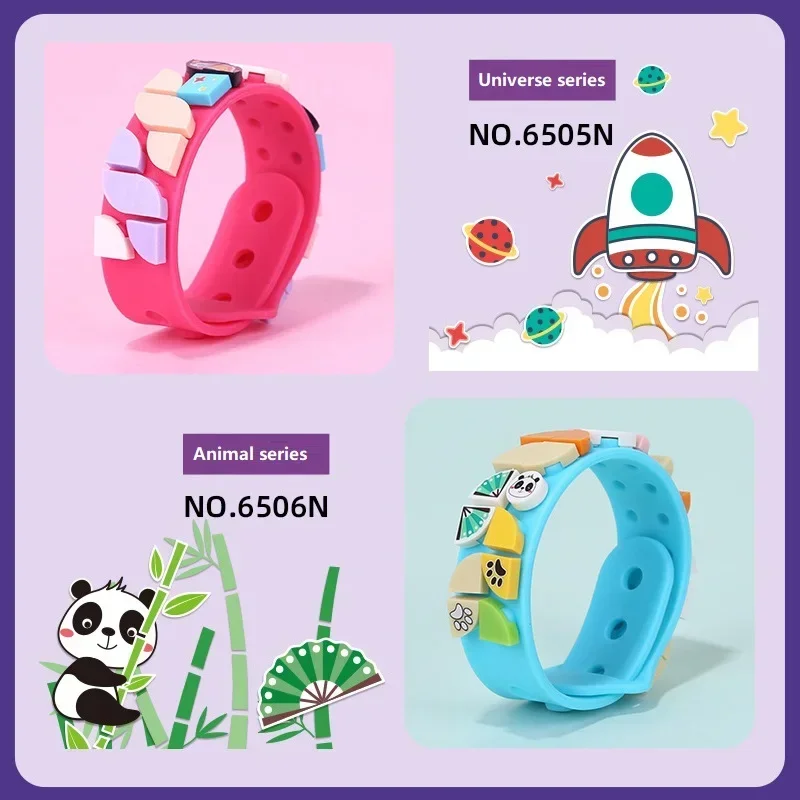 เด็กบล็อกสายรัดข้อมือสร้อยข้อมือ Building Block DIY ของเล่นการ์ตูนสร้างสรรค์สร้อยข้อมือเด็กของขวัญนักเรียนของเล่นอุปกรณ์เสริม