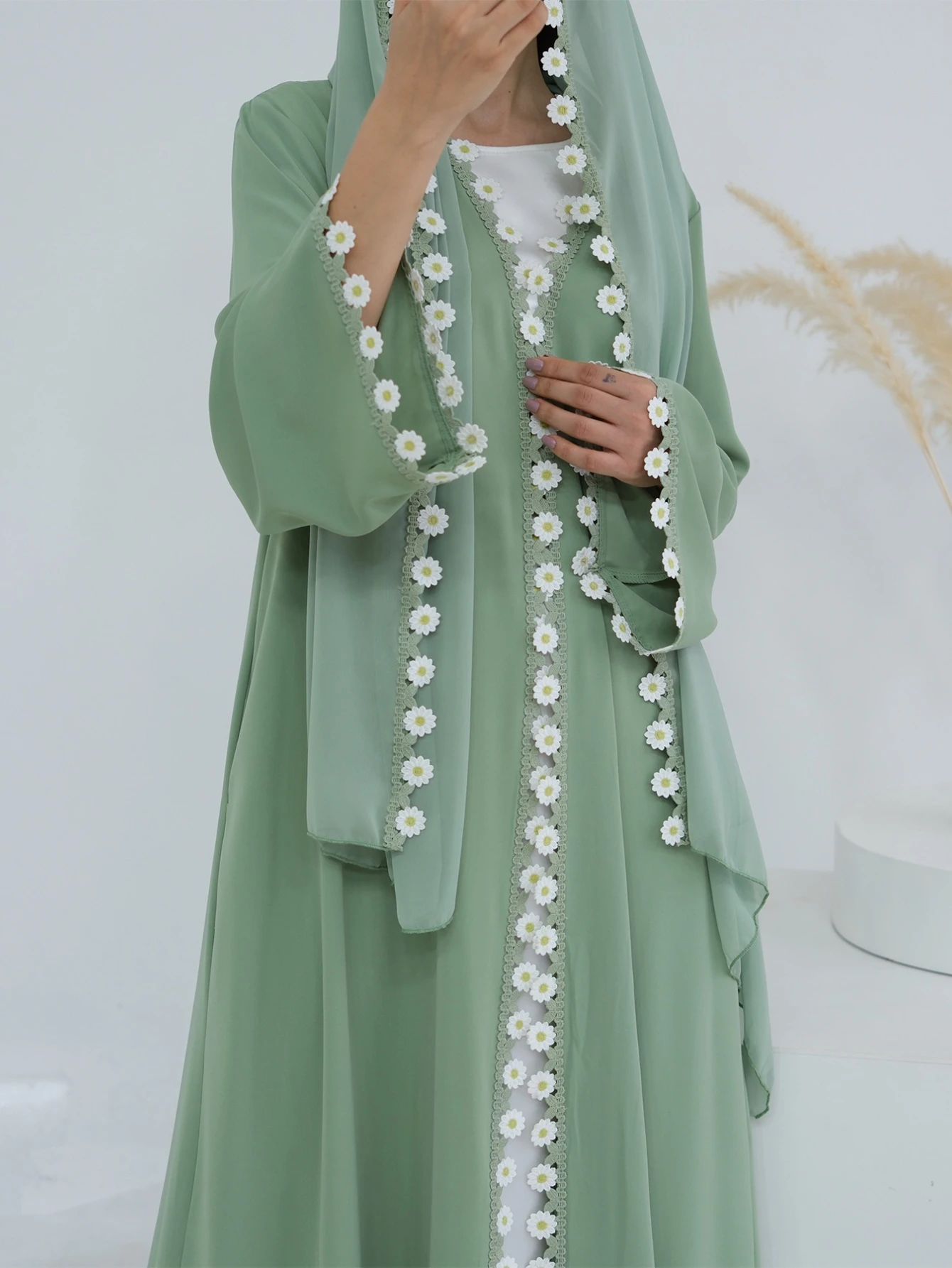 

Eid Women Abaya Scarf Cardigan Dress Muslim Morocco Kaftan Jalabiya Ramadan Dubai Vestidos Largos Party Dresses Arab Long Robe