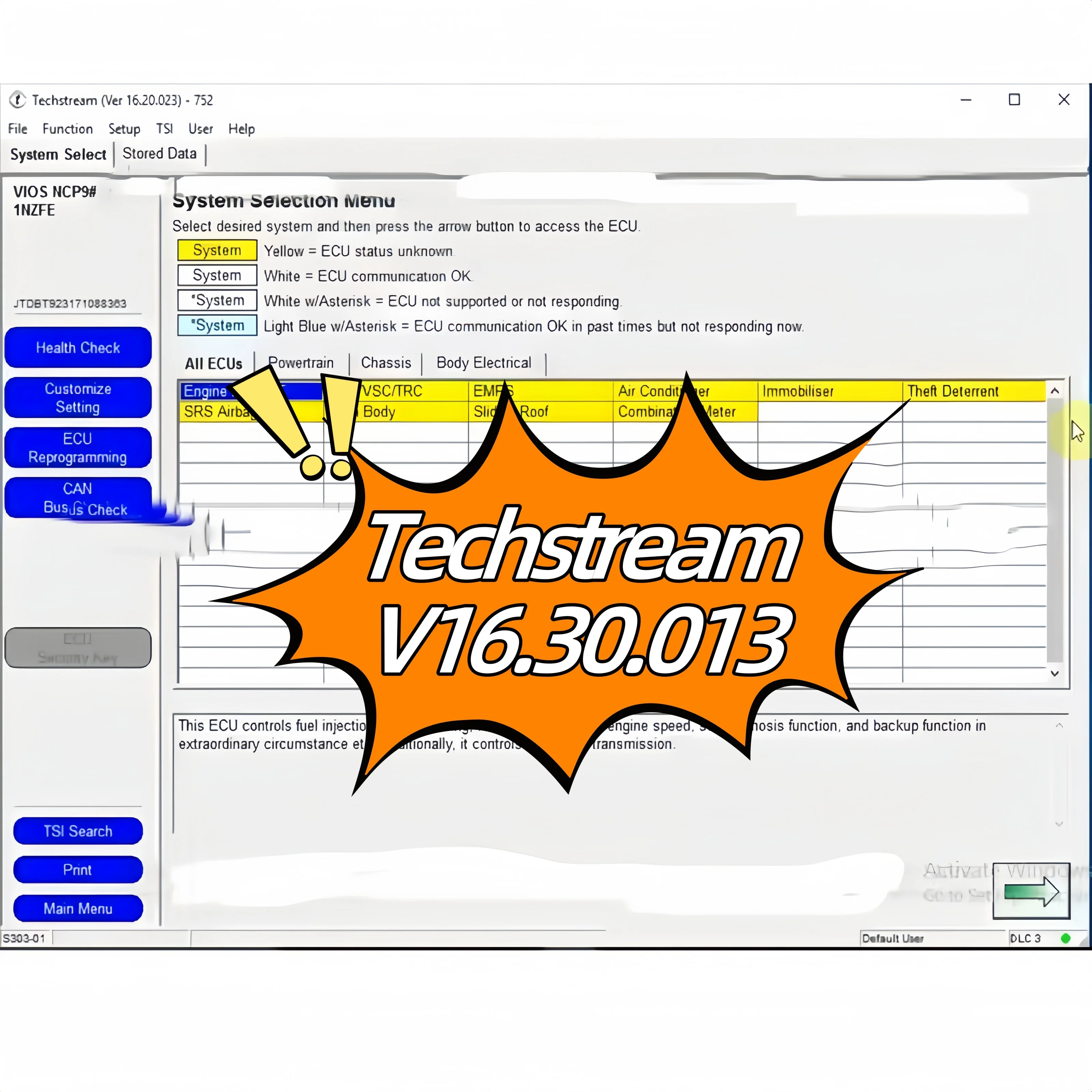 2025 Hot Techstream V16.30.013 scan tool for Toyota Lexus and Scion diagnose customer setting programming ECM/ECU reprogramming