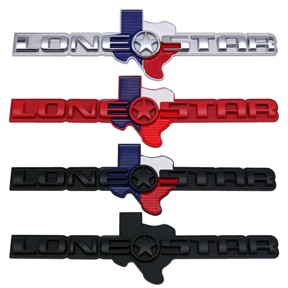 Insignia de rejilla delantera de coche de Metal 3D, emblema de estilo para logotipo LONE STAR Cherokee Compass Wrangler Renegade Patriot Liberty, accesorio