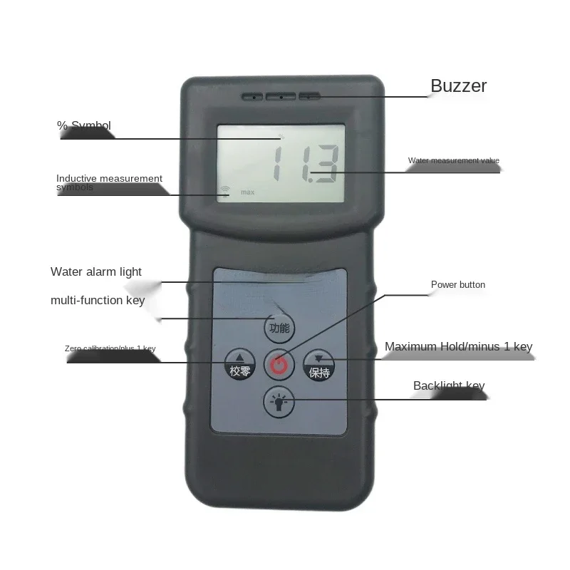 Ms380 Wall Floor Sensing Moisture Meter/Floor Cement Concrete Dali Gypsum Board Moisture