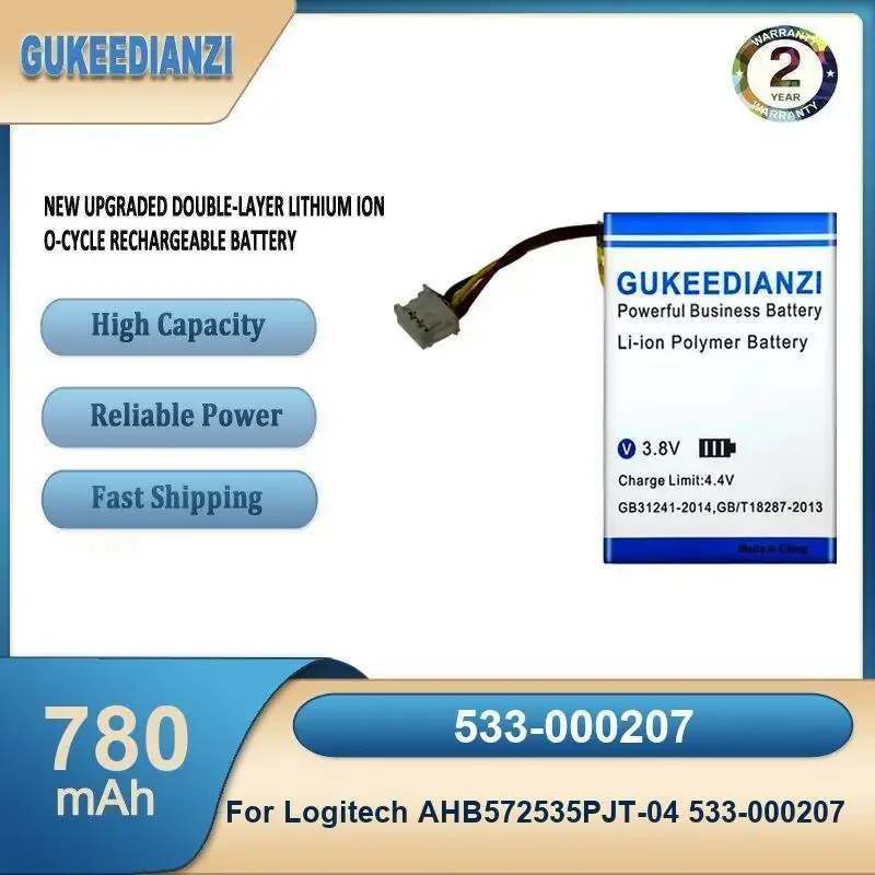 

533-000207 780mAh High Capacity Battery For Logitech AHB572535PJT-04 533-000207