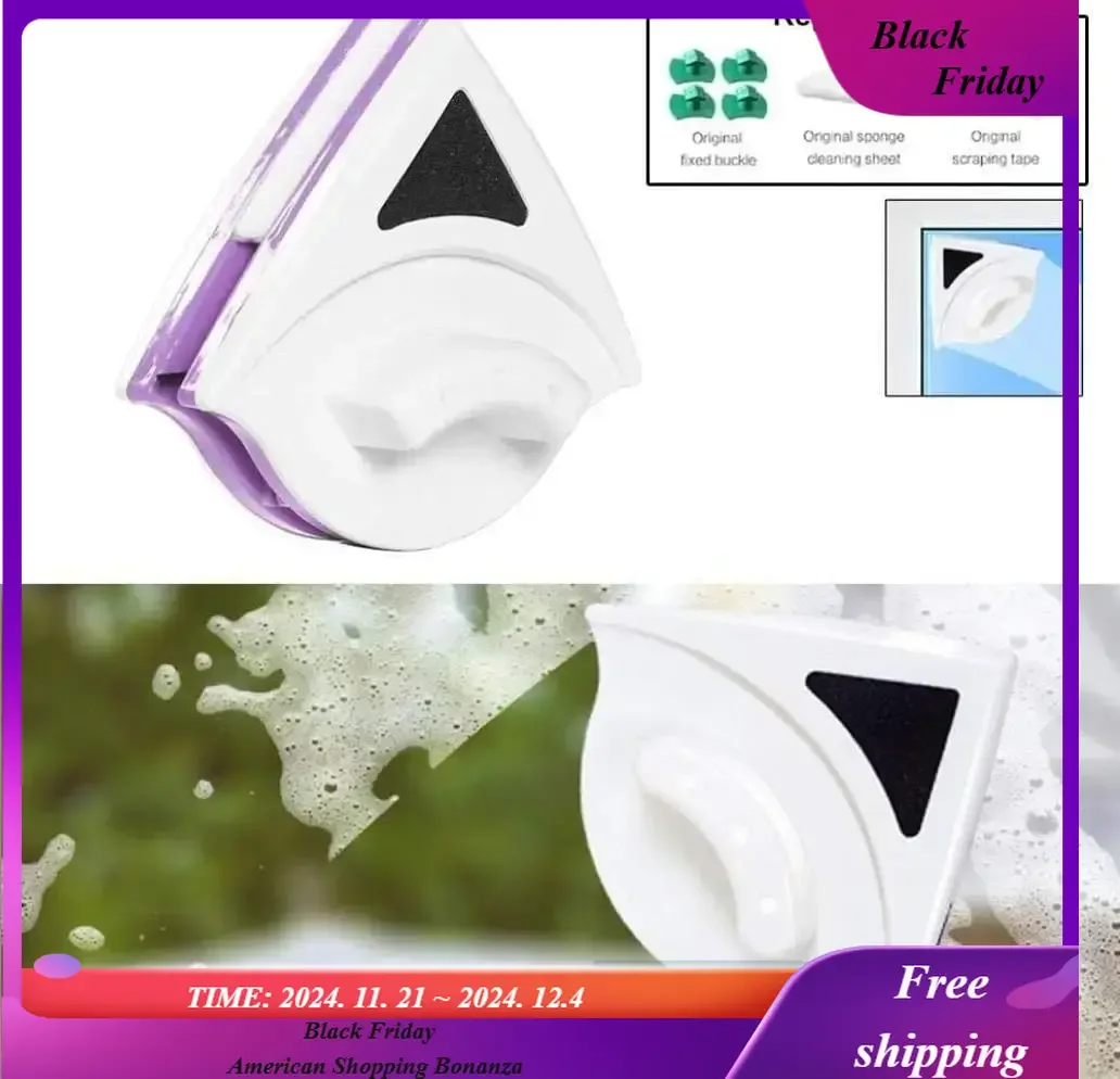 Double-Sided Magnetic Window Cleaner Wiper Brush Useful Glass Surface Cleaning Tool Cleaner