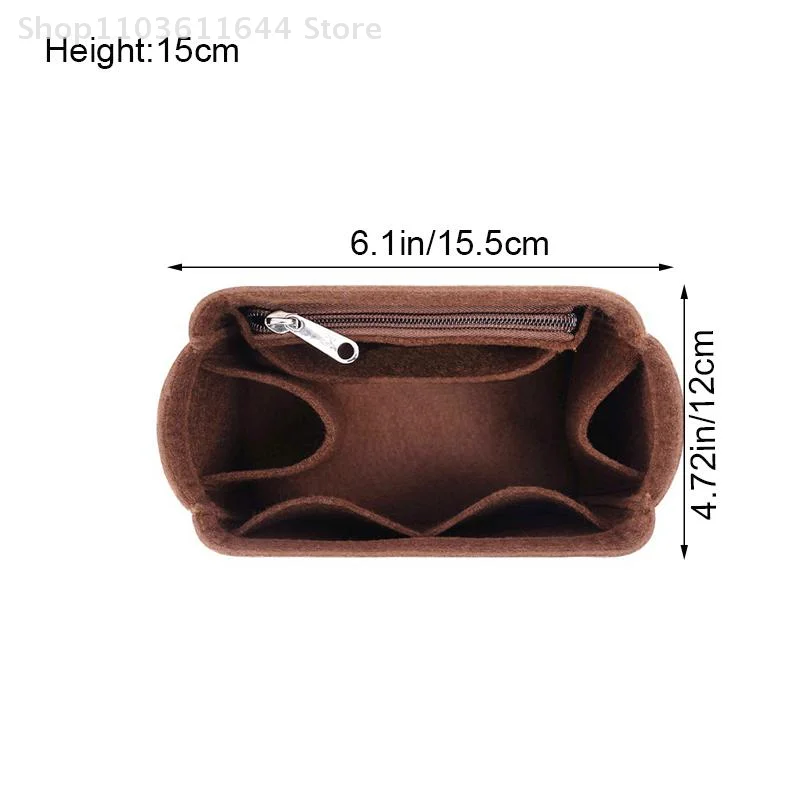 Make-up Organizer Filz Einsatz Tasche für Eimer Tasche Innere Geldbörse Taschen Frauen tragbare Kosmetiktasche einzelne Schulter Unterarm