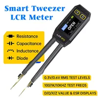 FNIRSI LCR-ST1 Portable Smart Tweezer LCR SMD ESR Tester Resistance Capacitance Inductance Diode Auto Test Multimeter Tools